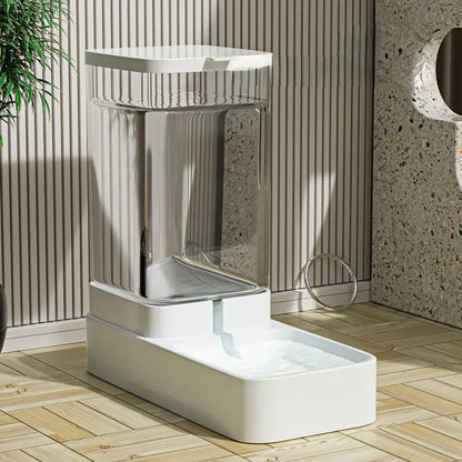 Distributeur automatique d'eau et de nourriture pour chat