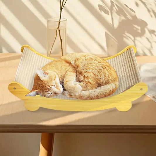 Fauteuil inclinable pour chat en bois à griffer
