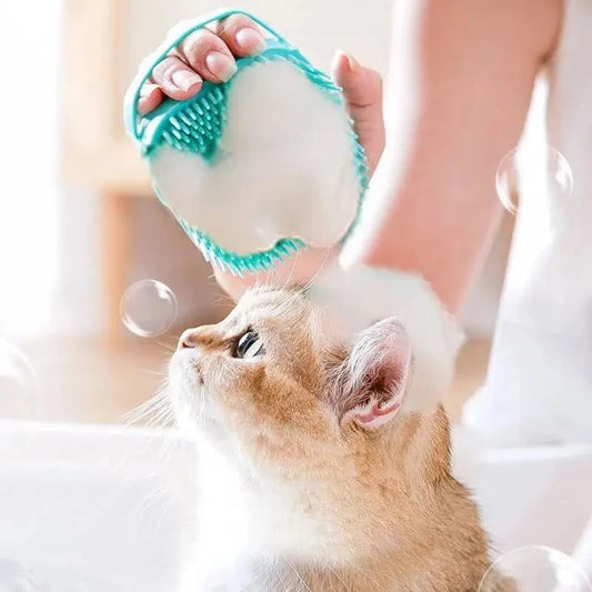 Brosse de bain en silicone pour chat